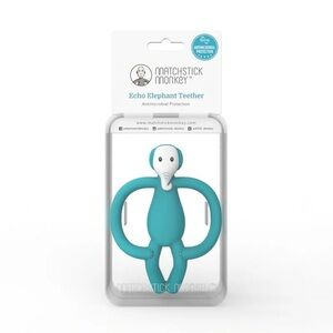 Echo Matchstick Monkey Blue Elephant Teether-NWT